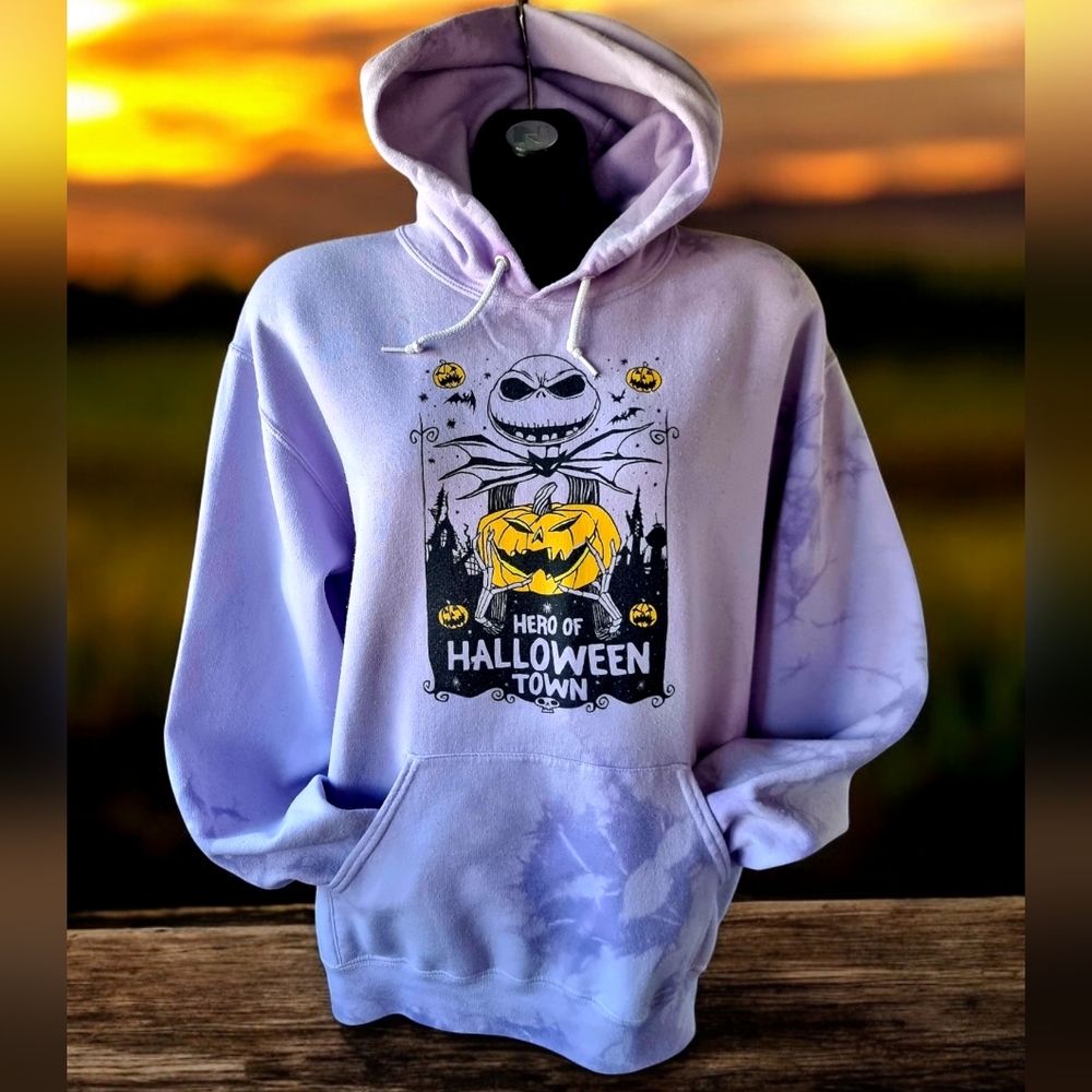 Disney The Nightmare Before Christmas 'Hero Of Halloween Town" Jack Hoodie Sz M